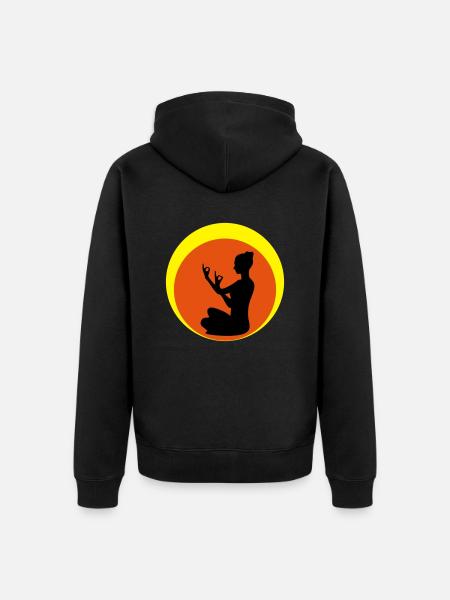 Joga - Unisex Premium Bio Zip Hoodie - Schwarz