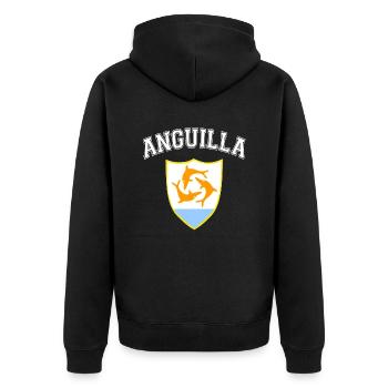 Anguilla - Veste à capuche bio Premium Unisexe - noir - Dos - Nico (187cm)