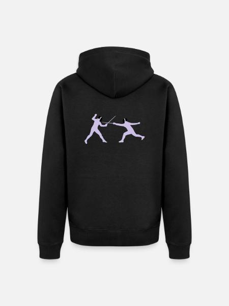 fechter_2c - Unisex Premium Organic Zip Hoodie - black
