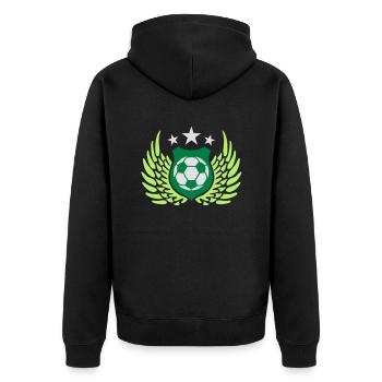 fussball_k_3c - Veste à capuche bio Premium Unisexe - noir - Dos - Nico (187cm)
