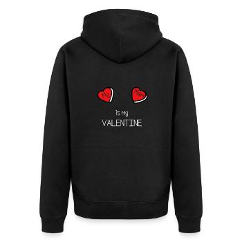 Design 143180864 - Unisex Premium Organic Zip Hoodie - black - Back - Nico (187cm)