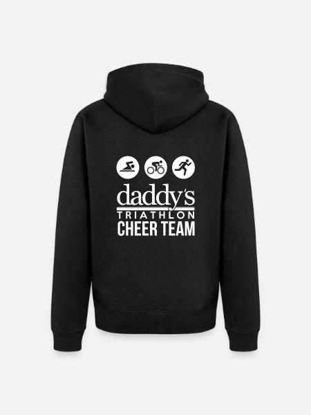 Daddy's Triathlon Cheer Team - Unisex Premium Organic Zip Hoodie - black