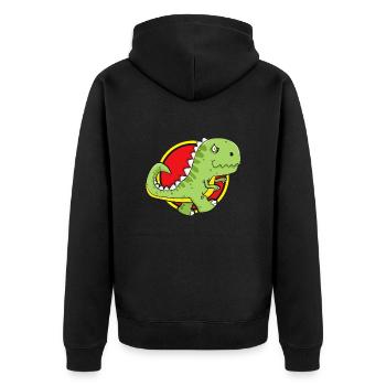 T REX - Veste à capuche bio Premium Unisexe - noir - Dos - Nico (187cm)