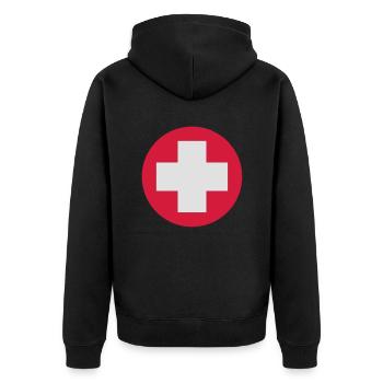 Medical__V062 - Veste à capuche bio Premium Unisexe - noir - Dos - Nico (187cm)