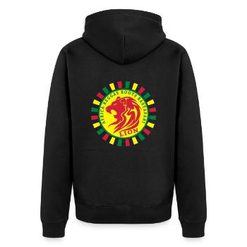 africa reggae roots rastafari - Veste à capuche bio Premium Unisexe - noir - Dos - Nico (187cm)