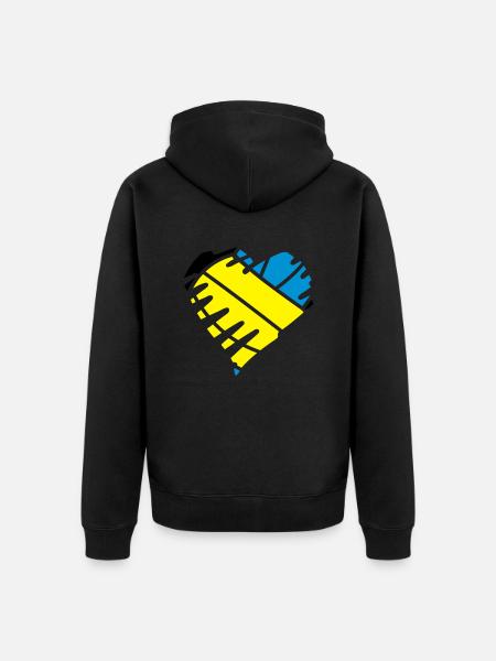 Beachvolley Love - Unisex Premium Bio Zip Hoodie - Schwarz