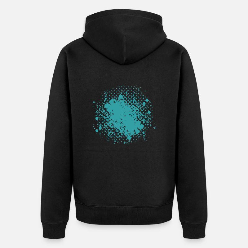 Vector background eu - Unisex Premium Organic Zip Hoodie - black