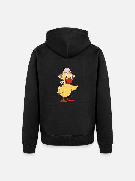 Schnatterinchen - Unisex Premium Bio Zip Hoodie - Schwarz