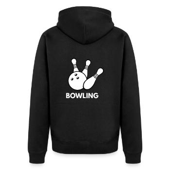 Bowling bowling cadeau de bowling - Veste à capuche bio Premium Unisexe - noir - Dos - Nico (187cm)