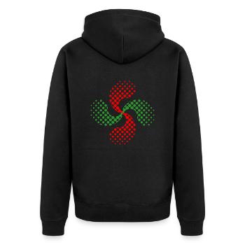 Croix Basque - Veste à capuche bio Premium Unisexe - noir - Dos - Nico (187cm)