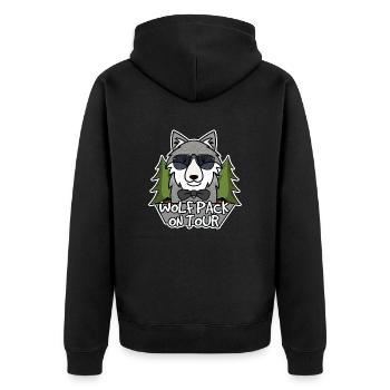 Wolfpack en tournée - Veste à capuche bio Premium Unisexe - noir - Dos - Nico (187cm)