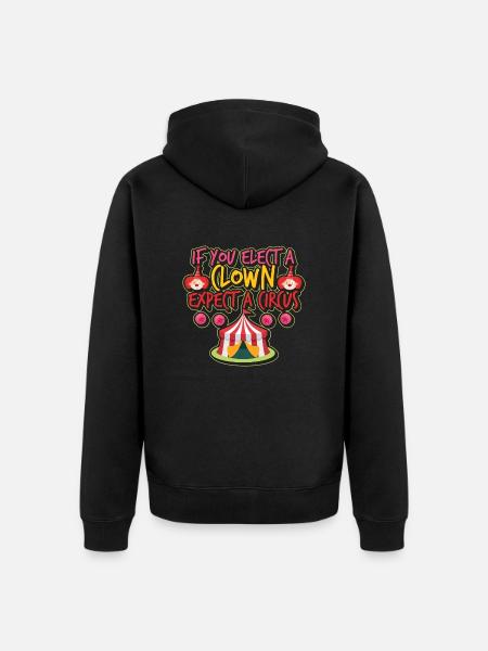 Clown & Circus - Unisex Premium Organic Zip Hoodie - black