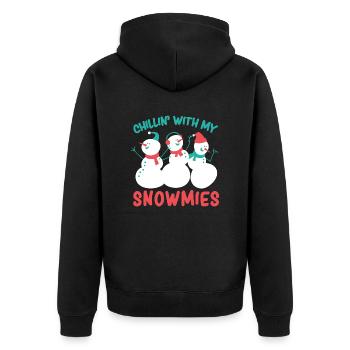 Noël relax avec mes amis - Veste à capuche bio Premium Unisexe - noir - Dos - Nico (187cm)