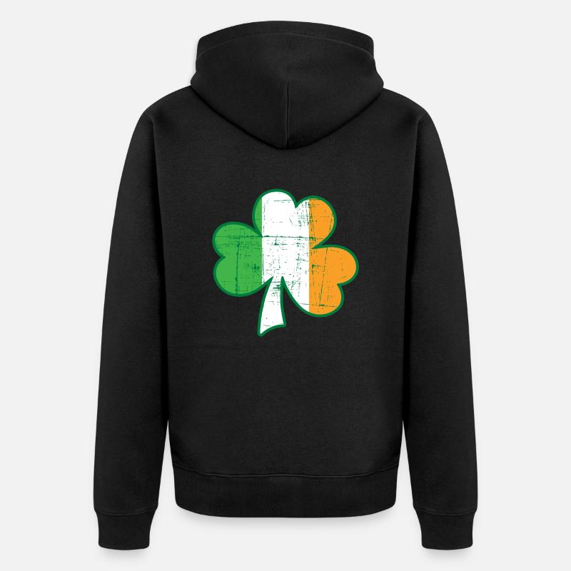 Drapeau irlandais en - Veste à capuche bio Premium Unisexe - noir