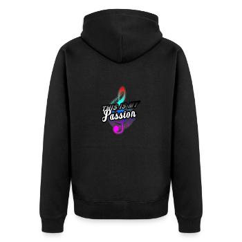 Music sheet music gift - Unisex Premium Organic Zip Hoodie - black - Back - Nico (187cm)