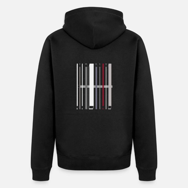 Résumé élégant deux - Veste à capuche bio Premium Unisexe - noir