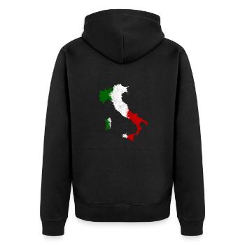 ITALY FLAG ITALIA GRAFFITI LAND - Unisex Premium Organic Zip Hoodie - black - Back - Nico (187cm)