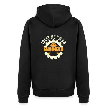 Engineer engineering electrical engineer saying - Unisex Premium Organic Zip Hoodie - black - Back - Nico (187cm)