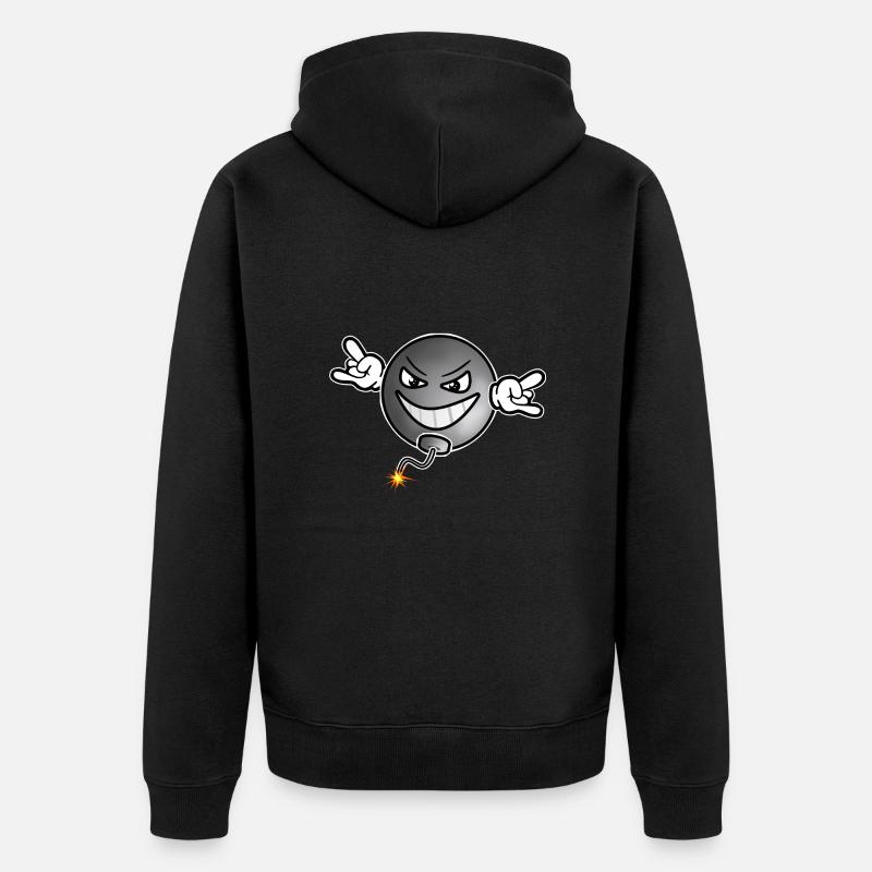 Bombe Version 2 - Unisex Premium Bio Zip Hoodie - Schwarz