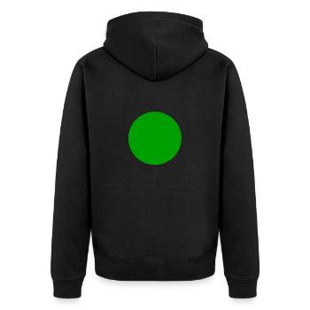 green circle ball - Unisex Premium Organic Zip Hoodie - black - Back - Nico (187cm)