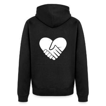 Aime ton voisin - Veste à capuche bio Premium Unisexe - noir - Dos - Nico (187cm)