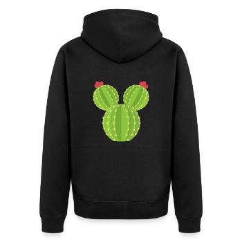 Cactus drôle Cactus drôle - Veste à capuche bio Premium Unisexe - noir - Dos - Nico (187cm)