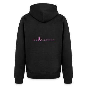 Fréquence cardiaque Brève fréquence cardiaque - Veste à capuche bio Premium Unisexe - noir - Dos - Nico (187cm)