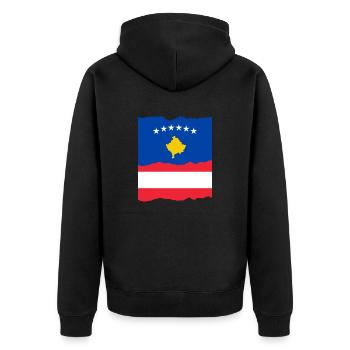 Kosovo Autriche - Veste à capuche bio Premium Unisexe - noir - Dos - Nico (187cm)