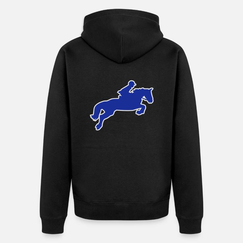 Un cheval de saut - Veste à capuche bio Premium Unisexe - noir