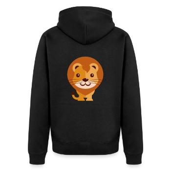 Animals Animals Animal Print Nature 50 - Unisex Premium Organic Zip Hoodie - black - Back - Nico (187cm)