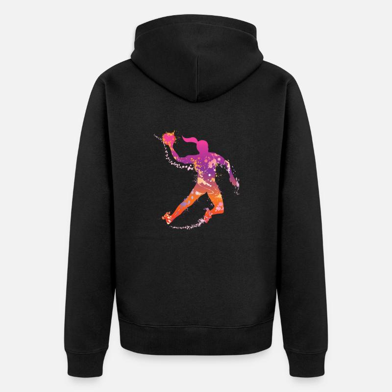 féminin de handball de - Veste à capuche bio Premium Unisexe - noir