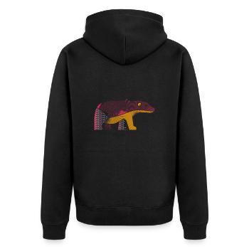 Ours graphique - Veste à capuche bio Premium Unisexe - noir - Dos - Nico (187cm)