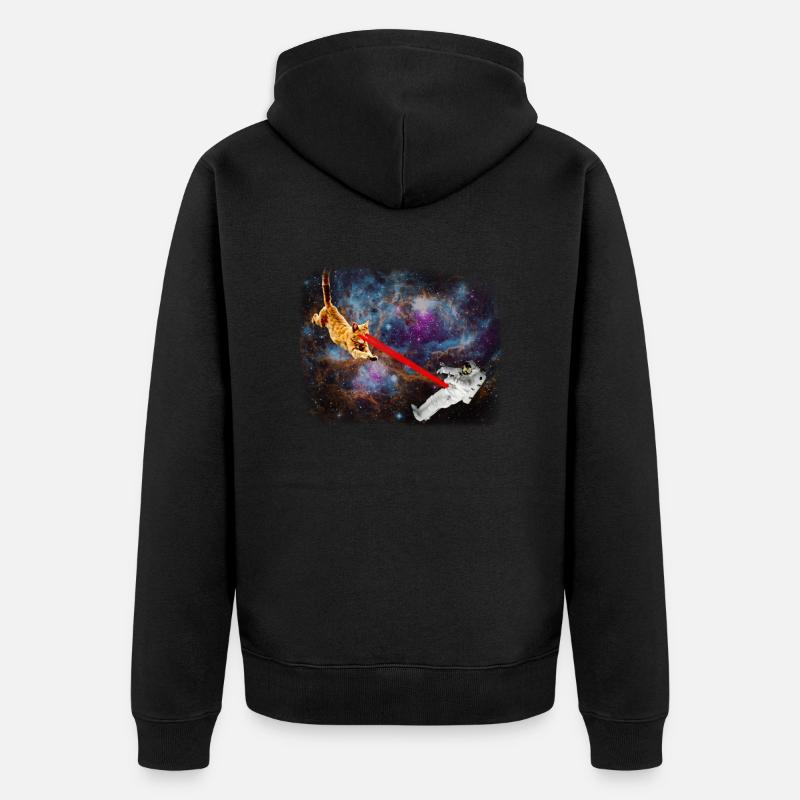 Chat spatial Spacecat - Veste à capuche bio Premium Unisexe - noir