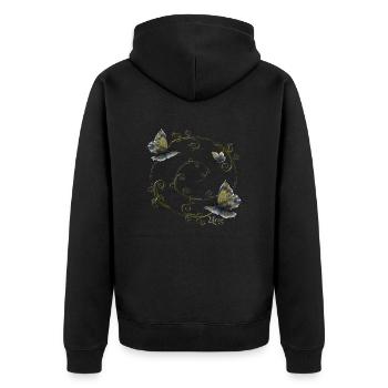 Feel the Energy - Unisex Premium Organic Zip Hoodie - black - Back - Nico (187cm)
