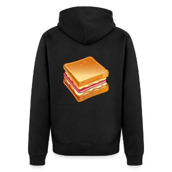 sandwich kawaii.png - Veste à capuche bio Premium Unisexe - noir - Dos - Nico (187cm)