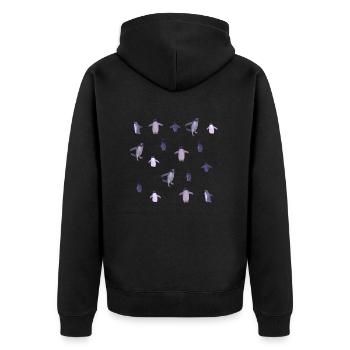 Pingouins - Veste à capuche bio Premium Unisexe - noir - Dos - Nico (187cm)