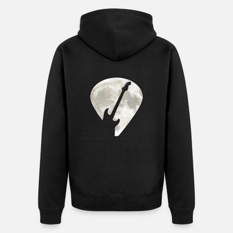 Guitare électrique Full Moon - Veste à capuche bio Premium Unisexe - noir