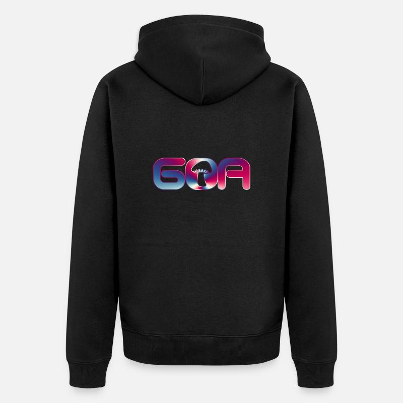 Goa - Unisex Premium Bio Zip Hoodie - Schwarz