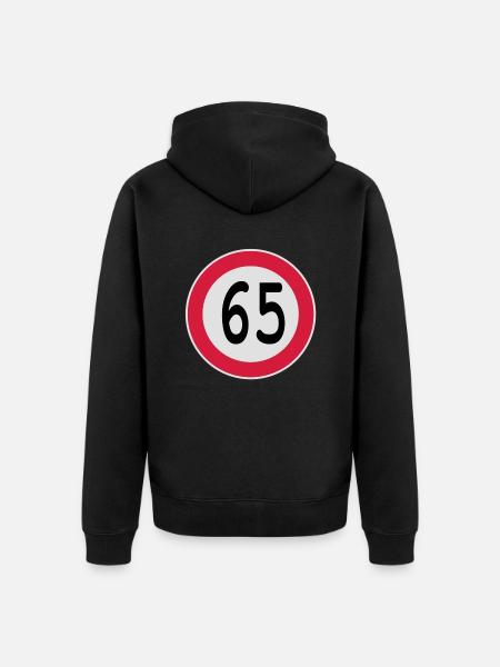 (65) - Unisex Premium Bio Zip Hoodie - Schwarz