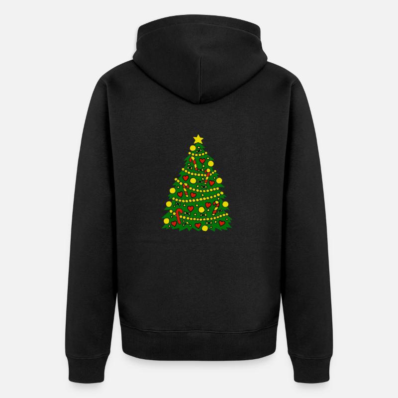 christmas_tree - Veste à capuche bio Premium Unisexe - noir