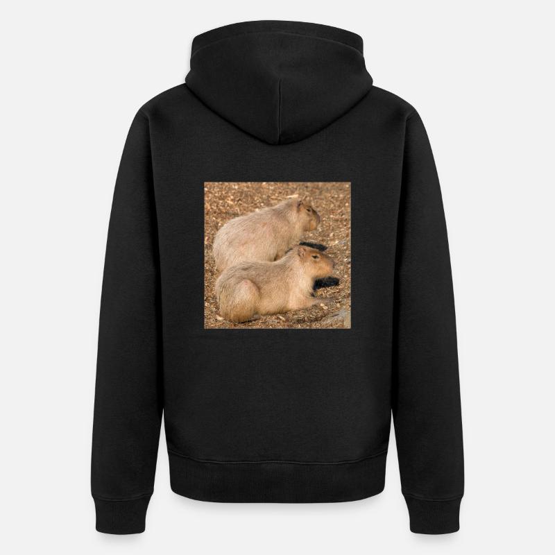 Capybara capybara (Hydrochoerus hydrochaeris) - Veste à capuche bio Premium Unisexe - noir