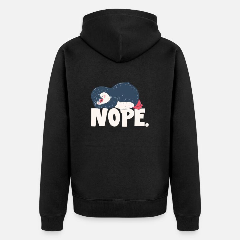 NOPE - Unisex Premium Organic Zip Hoodie - black