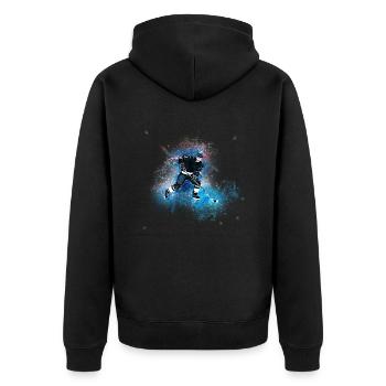 Joueur de hockey illustration Winter Sport Art - Veste à capuche bio Premium Unisexe - noir - Dos - Nico (187cm)