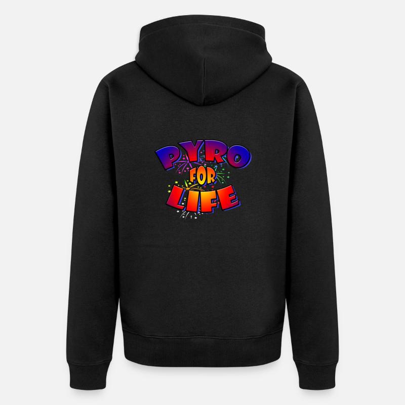 Feux d’artifice Pyro for life - Veste à capuche bio Premium Unisexe - noir