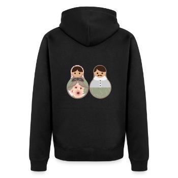 Russie Couple amoureux Matroschka poupées cadeau - Veste à capuche bio Premium Unisexe - noir - Dos - Nico (187cm)