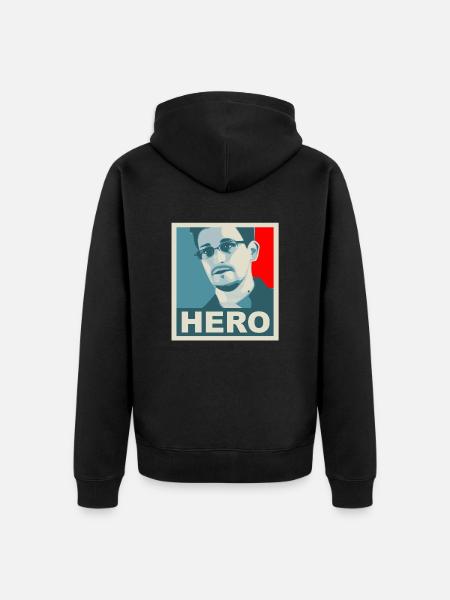 hero - Unisex Premium Organic Zip Hoodie - black