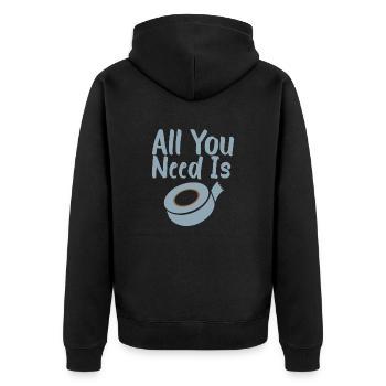 Duct Tape All you need is Duct Tape - Gift idea - Unisex Premium Organic Zip Hoodie - black - Back - Nico (187cm)