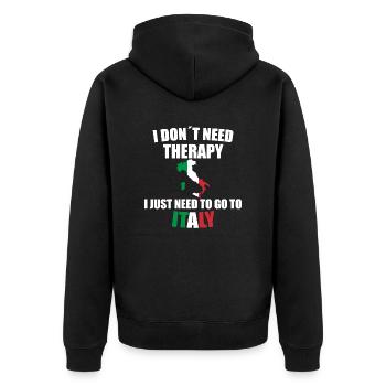 Italie - Veste à capuche bio Premium Unisexe - noir - Dos - Nico (187cm)