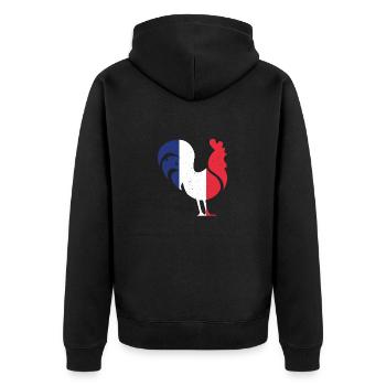 France France Hahn cadeau des couleurs nationales - Veste à capuche bio Premium Unisexe - noir - Dos - Nico (187cm)