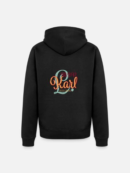 rip karl l. R.I.P. - Unisex Premium Bio Zip Hoodie - Schwarz